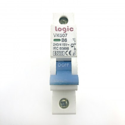 Logic VK007 B6 6A 6 Amp MCB Circuit Breaker Type B